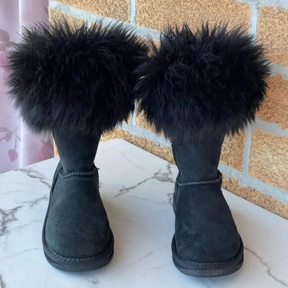 Australia Luxe Women's Foxy Shearling Short Boots in Black size 6 - Picture 2 of 7